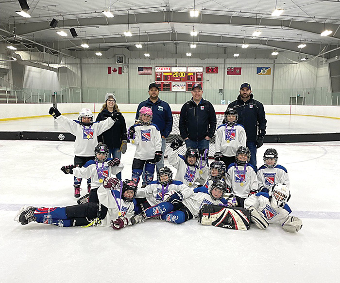 The U9 Lady Rangers won gold in their division at the Stars Cup tournament in Winnipeg. Prior to the tournament, the team had never played a game together. <br />
